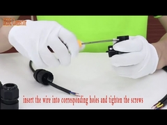 T tipo 5 pinos impermeáveis ​​da caixa de junção IP68 5 do cabo dos conectores bondes do Pin