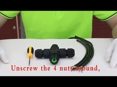 Homem e Mulher DB 2w2 Solder Cup Conector de energia coaxial impermeável IP 68