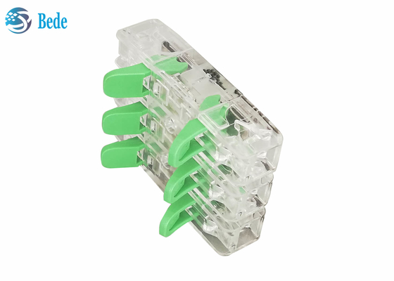O conector rápido universal PA66 3 do fio e do fio do cabo entrou 3 a saída 450V