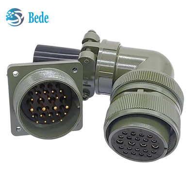 Conector circular industrial da série MIL-DTL-5015 MS3108A Conector roscado com cotovelo
