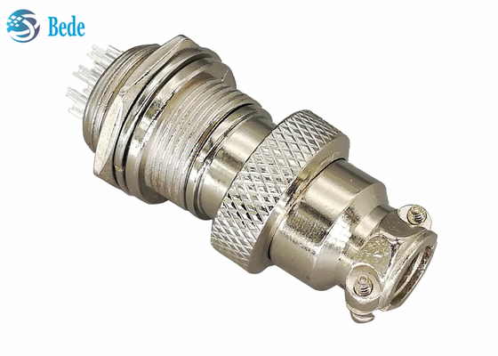 10 Pin Male/conector fêmea da aviação Gx16 ajustaram a soldadura material liga de zinco