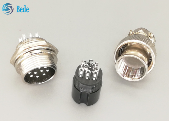 10 Pin Male/conector fêmea da aviação Gx16 ajustaram a soldadura material liga de zinco