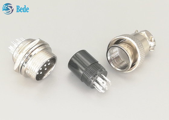 10 Pin Male/conector fêmea da aviação Gx16 ajustaram a soldadura material liga de zinco