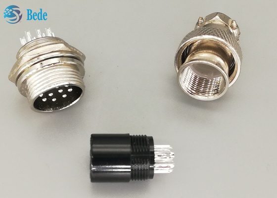 10 Pin Male/conector fêmea da aviação Gx16 ajustaram a soldadura material liga de zinco
