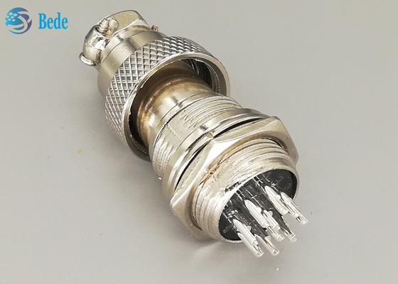 10 Pin Male/conector fêmea da aviação Gx16 ajustaram a soldadura material liga de zinco