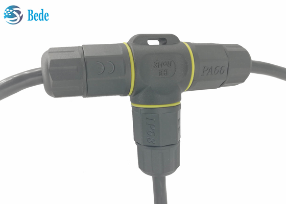 Tipo 5 pinos de T da caixa de junção IP68 de Pin Waterproof Electrical Connectors Cable 5