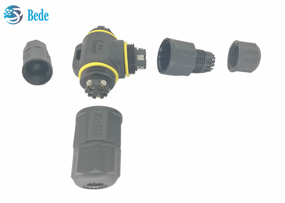 Tipo 5 pinos de T da caixa de junção IP68 de Pin Waterproof Electrical Connectors Cable 5