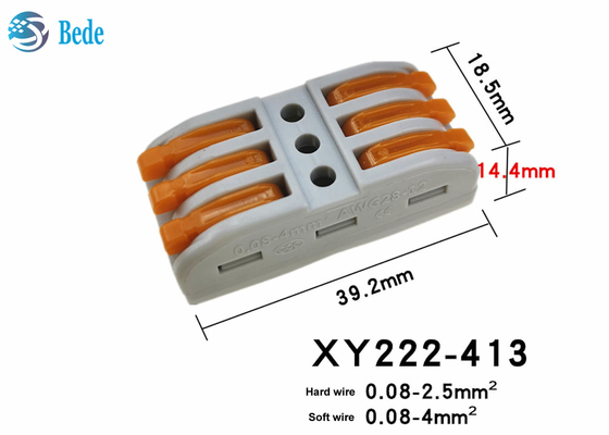 2 pinos que 3 pinos parafusam rápido livre conectam o terminal puxam o tipo de Rod Connector Welding Free Push