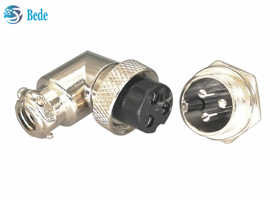 Conector material liga de zinco do cotovelo dos jogos de Gx16 3 Pin Connector Plug And Socket