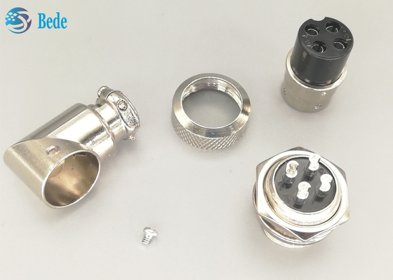 Conector da montagem do painel do cotovelo dos jogos do soquete dos aviões Gx16 4 Pin Connector Set Plug And