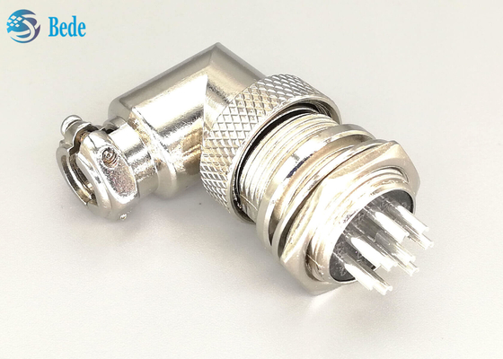 Pinos da tomada G×16 9 do conector da aviação masculinos e grupos fêmeas L tipo tomada chapeada de prata