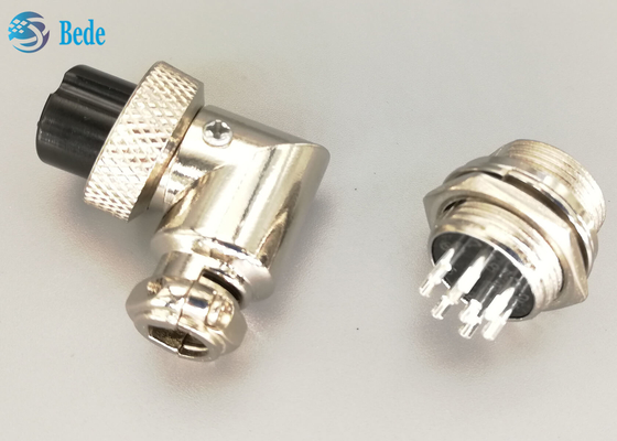 Pinos da tomada G×16 9 do conector da aviação masculinos e grupos fêmeas L tipo tomada chapeada de prata