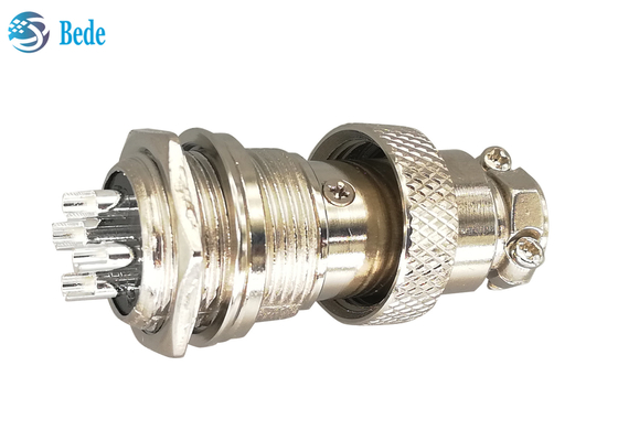 Tomada chapeada de prata reta da aviação Gx16 4 Pin Connector Male And Female de RoHS
