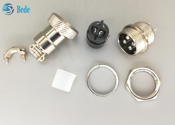 Tomada chapeada de prata reta da aviação Gx16 4 Pin Connector Male And Female de RoHS