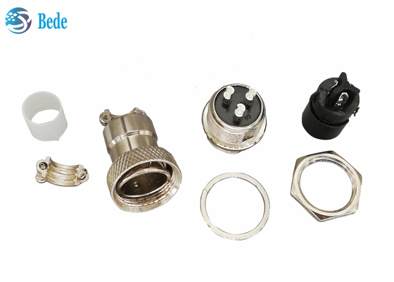 Jogos circulares de Gx16 3 Pin Connector Plug And Socket 16MM Front Mounting