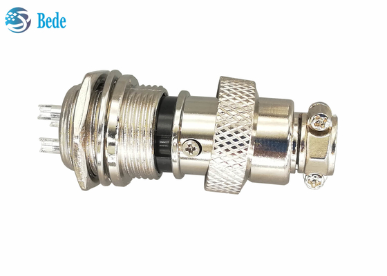 Jogos circulares de Gx16 3 Pin Connector Plug And Socket 16MM Front Mounting