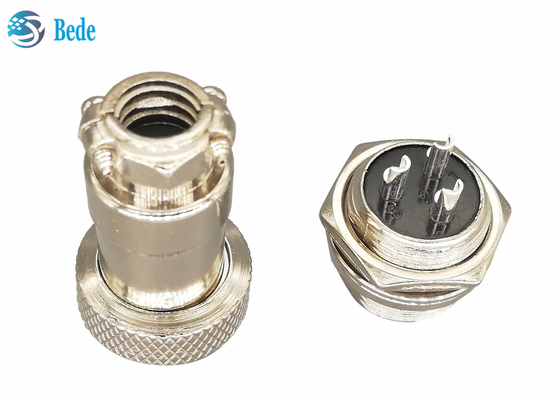Jogos circulares de Gx16 3 Pin Connector Plug And Socket 16MM Front Mounting