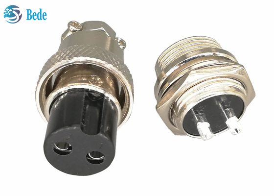 2 homem do conector da montagem do painel de conector da aviação da circular Gx16 do Pin 16MM e grupos fêmeas