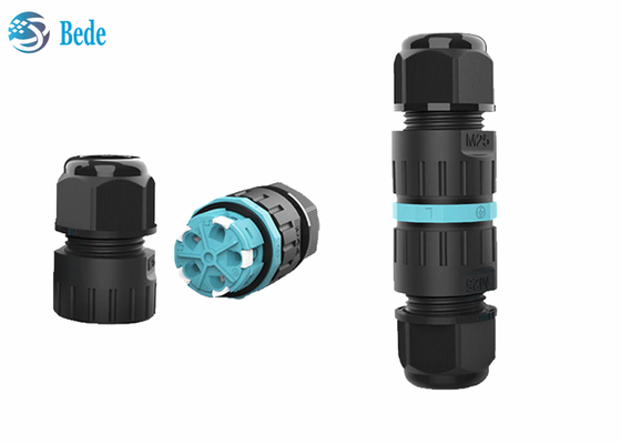 Conectores de cabo impermeáveis prendendo rápidos 2 de M25 Screwless 3 4 5 canal 450V 40A dos pinos 2