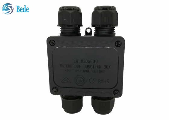 Canal impermeável externo IP68 450V da caixa de distribuição 4 do fio da caixa de junção do PA 66
