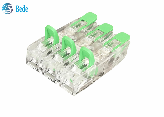 O conector rápido universal PA66 3 do fio e do fio do cabo entrou 3 a saída 450V