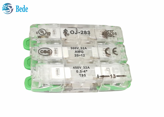 O conector rápido universal PA66 3 do fio e do fio do cabo entrou 3 a saída 450V
