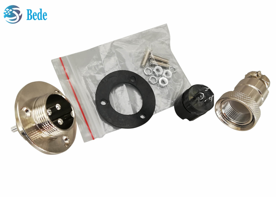 Homem circular da tomada da flange Gx20 e conector ajustado fêmea da montagem do painel