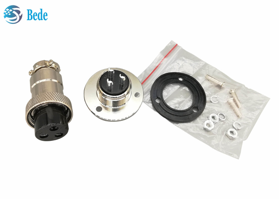 Conectores de RoHS GX 20 9 10 12 14 15 Pin With Circular Flange Male e grupo fêmea