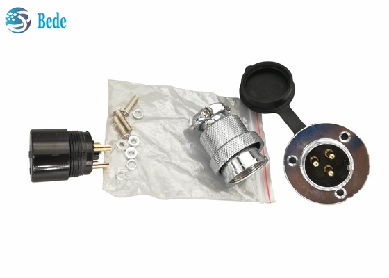 Tampa protetora contra poeira circular 300V de Pin With Round Flange And do conector 4 da aviação M25 20A