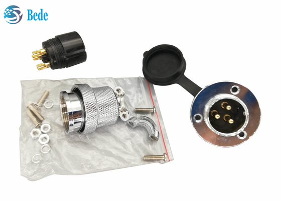 Tampa protetora contra poeira circular 300V de Pin With Round Flange And do conector 4 da aviação M25 20A