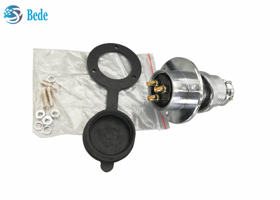 A flange e a contra poeira redondas tampa 8 9 10 12 Pin Circular Connectors para a montagem de painel
