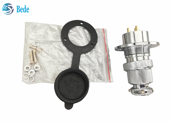 A flange e a contra poeira redondas tampa 8 9 10 12 Pin Circular Connectors para a montagem de painel