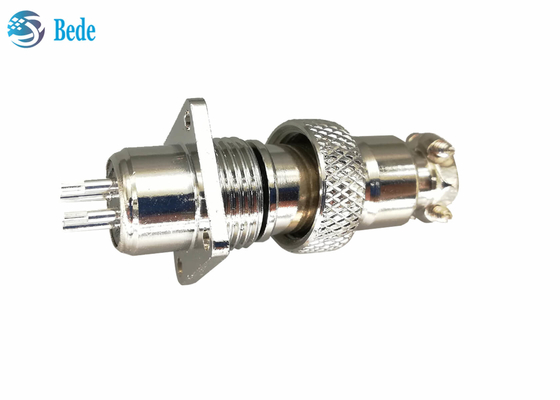5 6 7 conector circular do Pin M12 com o homem quadrado da flange e grupos fêmeas