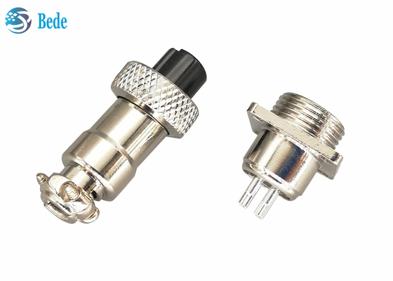5 6 7 conector circular do Pin M12 com o homem quadrado da flange e grupos fêmeas