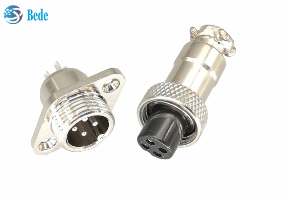 tomada do conector da aviação de 3A 200V GX12 M12 com o homem da flange do rombo e grupos fêmeas