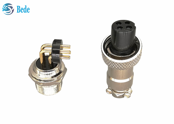2 4 PWB de Pin Gx 12 3 Pin Connector que solda os pinos 3A 200V de 90 graus