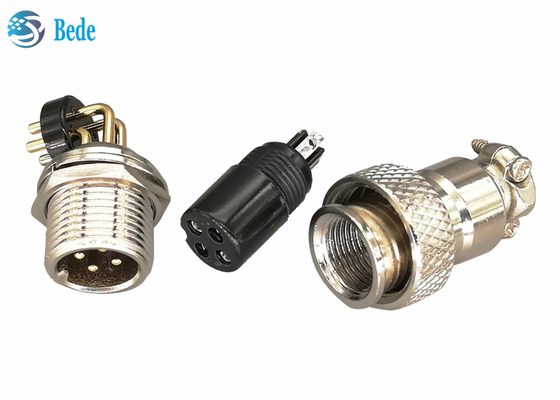 PWB de 2~7 Pin que solda o conector da aviação GX12 com os pinos 3A 200V do ângulo direito