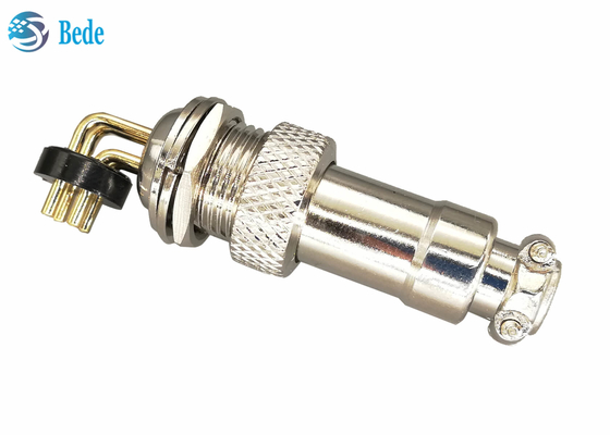 PWB de 2~7 Pin que solda o conector da aviação GX12 com os pinos 3A 200V do ângulo direito