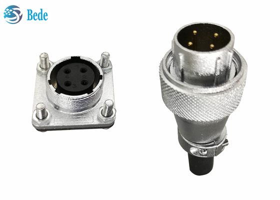 WS20 5 tampa protetora 500V de 6 7 8 Pin Circular Connector With Square 10A da flange e contra poeira