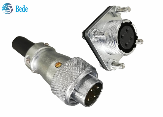 WS20 5 tampa protetora 500V de 6 7 8 Pin Circular Connector With Square 10A da flange e contra poeira