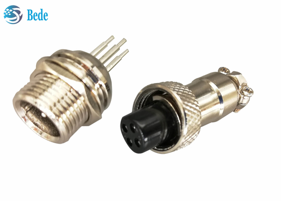 Conector de solda 2~7 Pin Panel Mount Connector 3A 200V da aviação de Gx 12 do modelo do PWB
