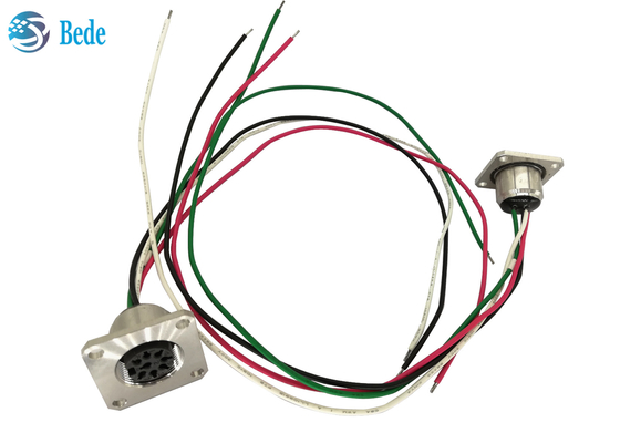 Estilo do conector de cabo AISG do controle de Pin Flange Mounting RET da fêmea 8 C485 A4
