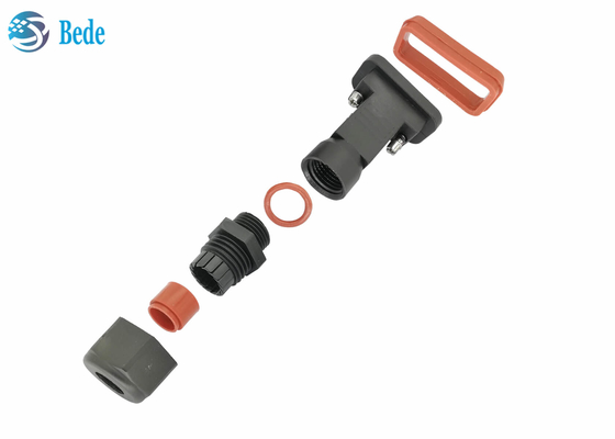 Material secundário de abrigo impermeável do uso IP68 PA66 do cabo de D Connetors AISG