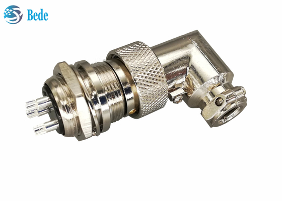 2~5 homem e parte traseira/Front Mounting Female do ângulo do conector 90 da aviação do Pin GX16