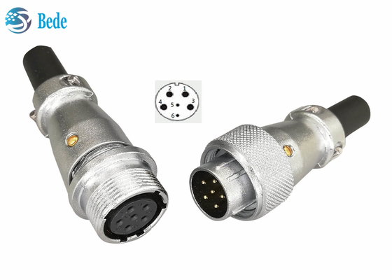 Aviação do cabo de WS20 6 Pin Circular Connectors Cable To que entra conectores
