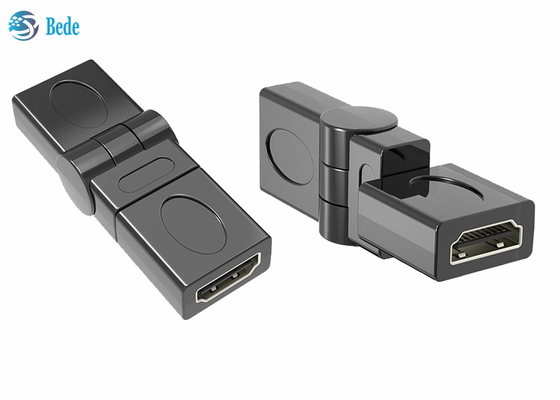 O ouro da extensão chapeou fêmea ao acoplador fêmea 90 de HDMI 180 270 360 graus ajustáveis