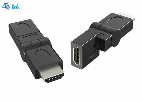 O ouro chapeou HDMI masculino ao adaptador fêmea 90 do giro 180 270 360 graus Rotatable