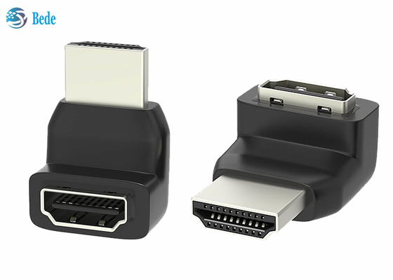 270 o homem do ângulo direito HDMI do adaptador do grau HDMI a L fêmea conversor 3D 4K apoiou