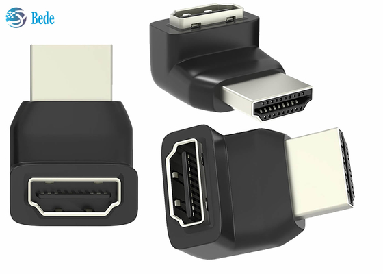 270 o homem do ângulo direito HDMI do adaptador do grau HDMI a L fêmea conversor 3D 4K apoiou