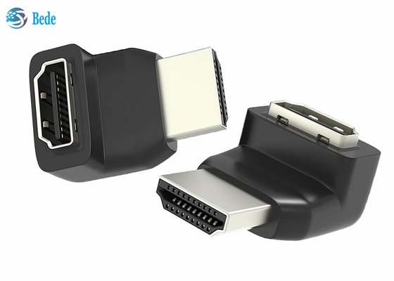 270 o homem do ângulo direito HDMI do adaptador do grau HDMI a L fêmea conversor 3D 4K apoiou